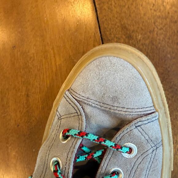 Converse Chuck Taylor All Star Suede Low Top Gray Trail Laces Mens 11.5 Retro - Picture 14 of 14